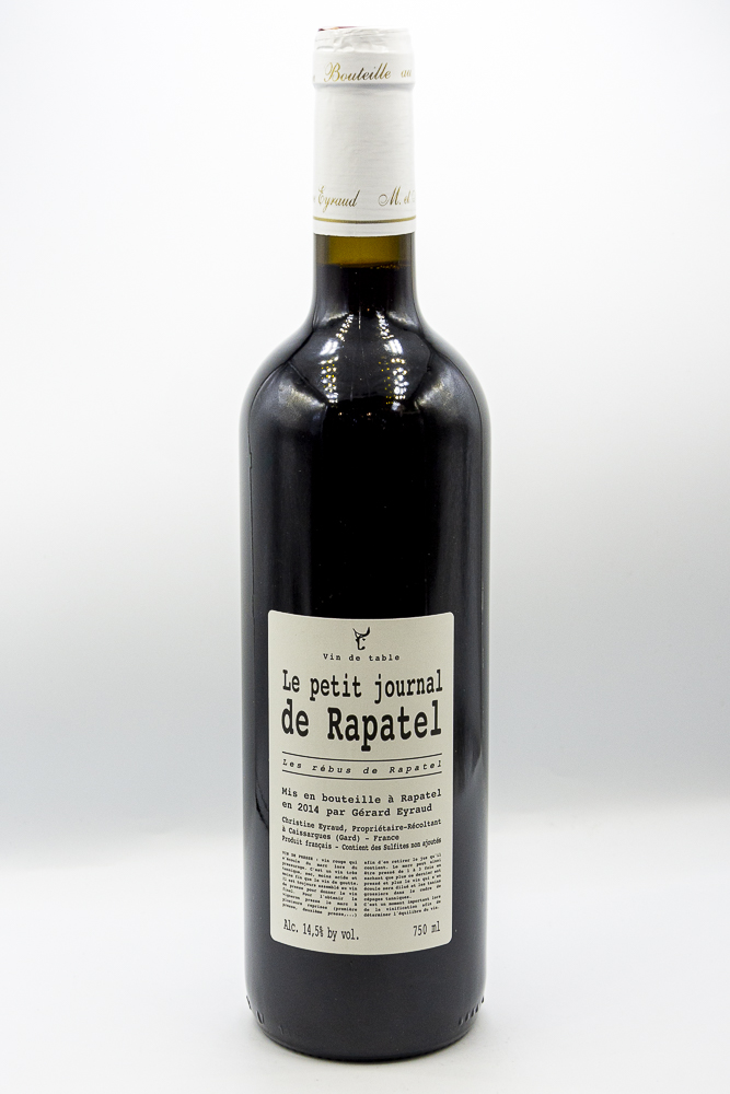 Vin Nature Rouge - Cuvée Petit Journal - Domaine de Rapatel - 2014