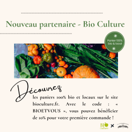 Découvrez Bio Culture, notre tout nouveau partenaire 100% bio et local pour vos paniers de fruits & légumes !