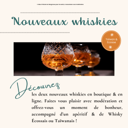 Découvrez les deux nouveaux whiskies coup de coeur de votre caviste Anthony : Whisky Écossais & Whisky Taïwanais de la Cave Indépendante de Viroflay !
