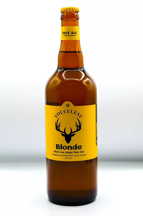 Bière artisanale Bio Blonde Brasserie Volcelest 75cl